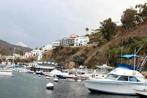 LOS ANGELES  SEP 24 - Catalina east hills from the Catalina Harbor on September 24, 2021 in Avalon, CA photo