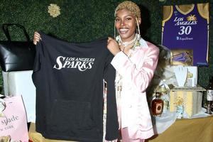 LOS ANGELES  JUN 13 - Diamond White with LA Sparks Pullover at the 48th Daytime Emmy Awards Gifting Photos  June 13 at the ATI Studios on June 13, 2021 in Burbank, CA