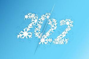 2022 New Year banner. Year 2022 Design with Snowflakes. vector