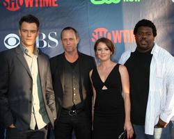 LOS ANGELES, JUL 17 - Josh Duhamel, Dean Winters, Aubrey Dollar, Edward Fordham Jr at the CBS TCA July 2014 Party at the Pacific Design Center on July 17, 2014 in West Hollywood, CA photo