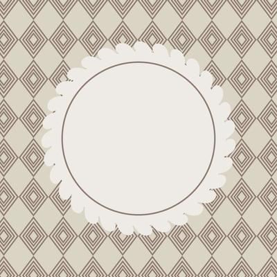 Design Retro Label, Frame, with Bow Vector Illustration