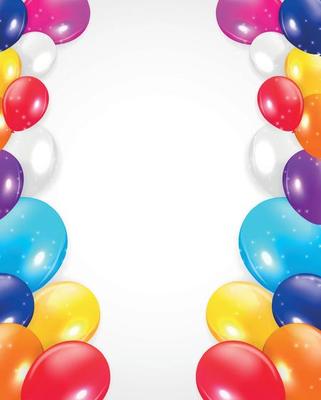 Set of Colored Balloons, Vector Illustration.