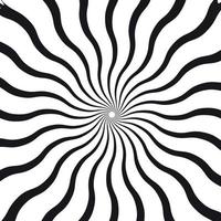 Black and White Abstract Psychedelic Art Background. Vector Illustration.