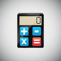 Calculator wood application icons vector illustration