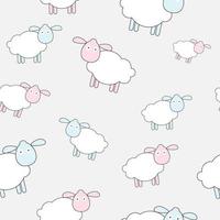 Abstract lamb seamless pattern background vector illustration