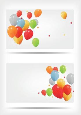 Gift card with balloons vector illustration