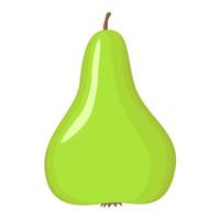 Green pear vegan fruit vector flat isolated illustration