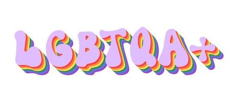 Lgbtqa diversity rainbow pride concept vector isolated illustration