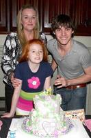 LOS ANGELES, FEB 15 - Dyna Mitte, Lacianne Carriere, RJ Mitte at the Lacianne Carriere birthday party at the El Capitan Theater on February 15, 2013 in Los Angeles, CA photo