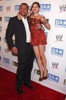 LOS ANGELES, AUG 11 - Triple H, Ariel Winter arriving at the be A STAR Summer Event at Andaz Hotel on August 11, 2011 in Los Angeles, CA photo