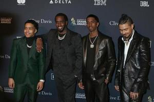 LOS ANGELES  JAN 25 - Justin Dior Combs, Sean Combs, Christian Combs, Quincy Brown at the Clive Davis Pre GRAMMY Gala at the Beverly Hilton Hotel on January 25, 2020 in Beverly Hills, CA photo