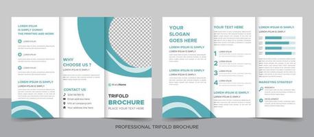 Trifold Brochure Design Template for Your Company, Corporate, Business, Advertising, Marketing, Agency, and Internet Business.