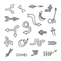 Vector set of hand drawn arrows, elements for presentation