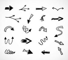 Vector set of hand drawn arrows, elements for presentation