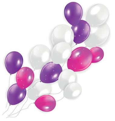 Glossy Balloons Background Vector Illustration