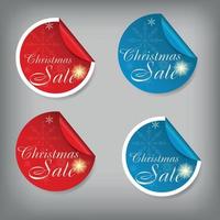 Set of Christmas Sale Tags. Vector illustration