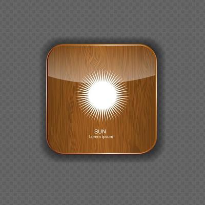 Weather wood application icons