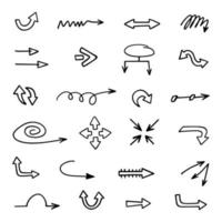 Vector set of hand drawn arrows, elements for presentation