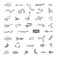 Vector set of hand drawn arrows, elements for presentation