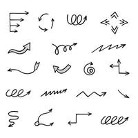 Vector set of hand drawn arrows, elements for presentation