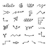 Vector set of hand drawn arrows, elements for presentation