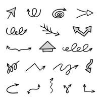 Vector set of hand drawn arrows, elements for presentation