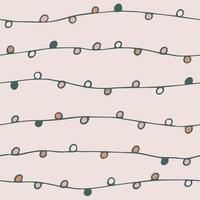 Vector seamless pattern of hand drawn beads. Abstract background from decorative elements of doodle lines