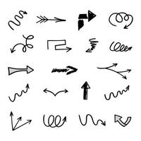 Vector set of hand drawn arrows, elements for presentation