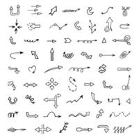 Vector set of hand drawn arrows, elements for presentation