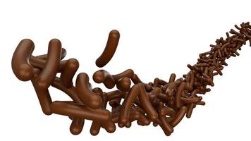 Illustration of the chocolate candy sprinkles floating on the white background photo