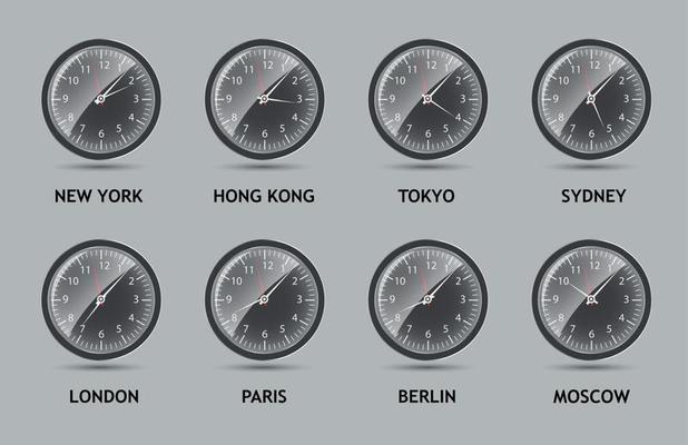 Time Zone World vector illustration