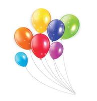 Set of Colored Balloons, Vector Illustration.