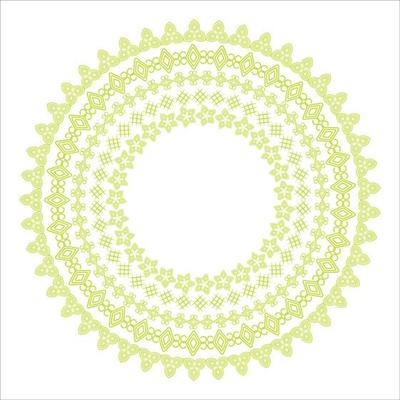 Monochromatic Ethnic Round Ornamental Vector Illustration