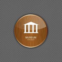 ilustración de vector de iconos de aplicación de museo