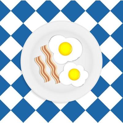 Fried eggs vector illustration