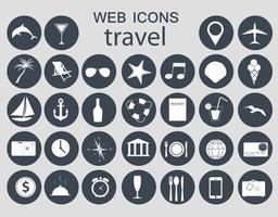 iconos de viaje ilustración vectorial vector