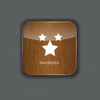 Favourites wood application icons vector illustration