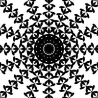 Black and White Abstract Psychedelic Art Background. Vector Illustration.