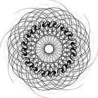 Black and White Abstract Psychedelic Art Background. Vector Illustration.