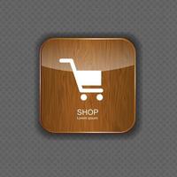 Shop wood application icons vector