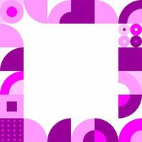 Flat geometric background square purple vector