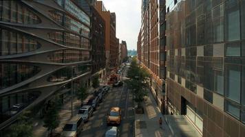 calle vieja del centro de la ciudad de nueva york video