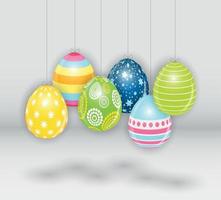 Beautiful Easter Egg Background Vector Illustration