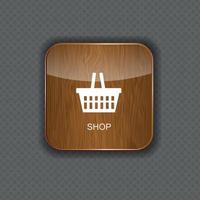 Shop wood application icons vector