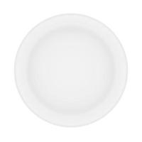 white plate isolated. vector illustration.