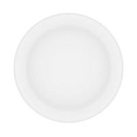 white plate isolated. vector illustration.