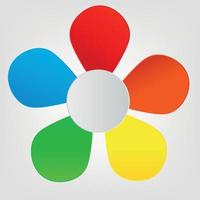 Concept of colorful flower for different business design. Vector illustration