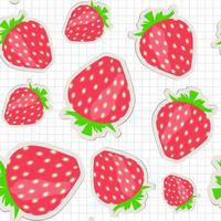 Seamless pattern with  strawberry. Vector illustration