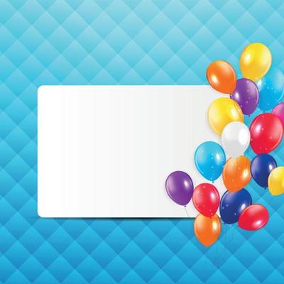 Glossy Balloons Background Vector Illustration