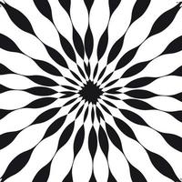 Black and White Abstract Psychedelic Art Background. Vector Illustration.